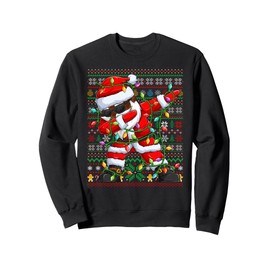 Dabbing Santa Xmas Lights Pajamas Ugly Christmas Sweaters Sweatshirt