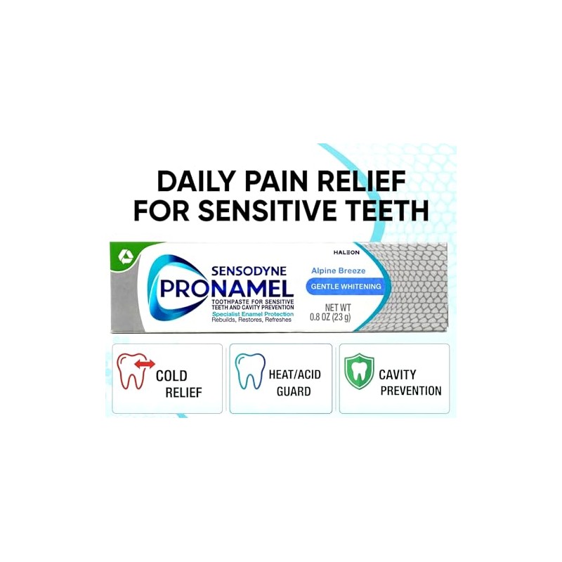 Sensodyne Pronamel Toothpaste, Gentle Whitening, Alpine Breeze Travel Size 0.8
