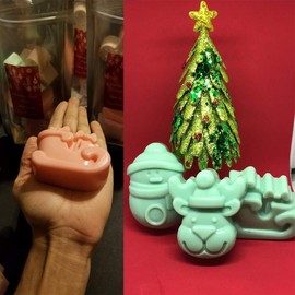 Sinwind Weihnachtsformen, Silikonformen, 2 Stück, Kekse, Weihnachtskuchen, Schokolade, Basteln, Eiswürfelform, Pudding, Jello, Seife, Muffins, Kerzen, Silikon