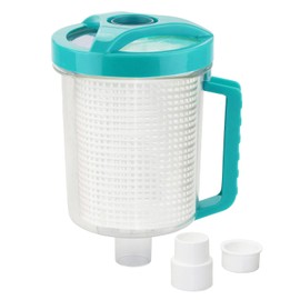 Pool Leaf Canister Catcher for Pool Vacuum with Mesh Basket, in-line Leaf Catcher for Swimming Pool Cleaner, Fits Suction Manual & Automatic Pool Cleaners(white)