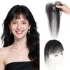 SEGO Clip in Bangs Real Human Hair, 360°3D Cover Wispy