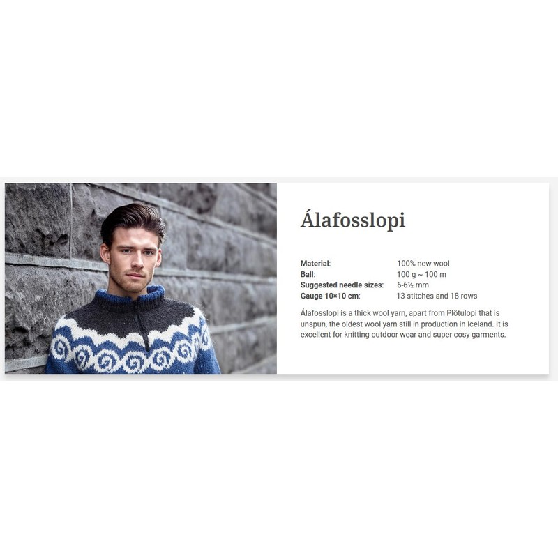 Alafoss Lopi Iceland Wool 0010 denim, Wool for Iceland Sweaters,