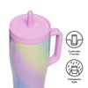 Corkcicle Cruiser Insulated Tumbler with Handle & Straw, Rainbow Unicorn,