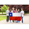 DANF Chile Flag 3x5 Ft Thick Polyester, Fade Resistant, Brass