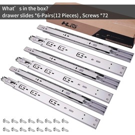 12 inch Soft Self Close Drawer Slides 6 Pairs (12pcs) Full Extension Ball Bearing 3 fold Full Stretch Side Mount Drawer Slides 100 LB Capacity Drawer Slide 12" Silver