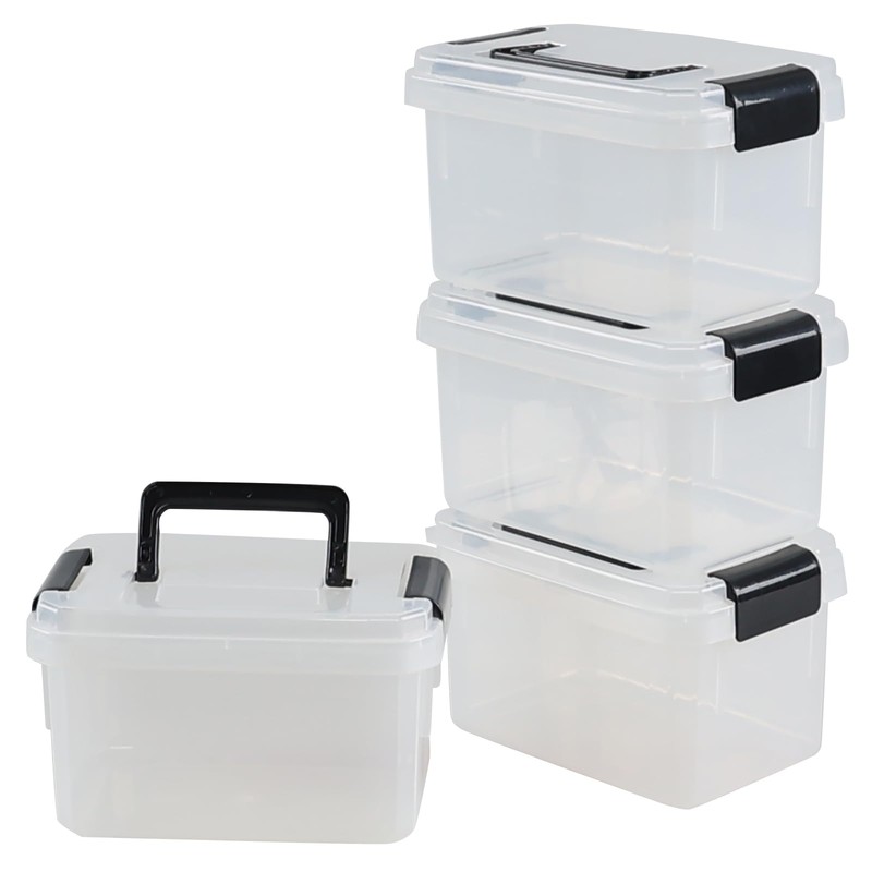 Ikando Set of 4 Mini Storage Box with Lid, 2