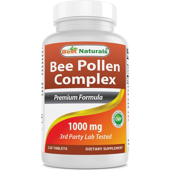 Best Naturals Bee Pollen Complex 1000 mg 120 Tablets