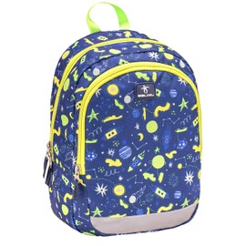 Belmil Children's Backpack Boys for 3-6 Years, Super Light 260 g, Nursery Backpack, Nursery Bag, Children's Bag, Universe, Space, Blue, Yellow (Universe), Universe