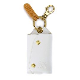 IL BISONTE Key Case, Leather, Genuine Leather, Cowhide Leather, Women's, Men's, Unisex, white