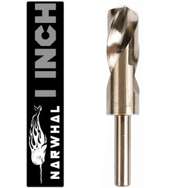Narwhal 1 Inch Cobalt Drill Bits - 1 Pack - 6 Inch Length - M35 Cobalt Drill Bits with Storage Case - Perfect for Metal, Stainless Steel, Cast Iron, and More!