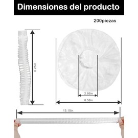 200 Piezas Gorra De Baño Mujer, Gorro De Baño Para La Ducha, Protección Capilar Durante La Ducha Y Tratamientos De Coloración, Uso Doméstico Y Profesi