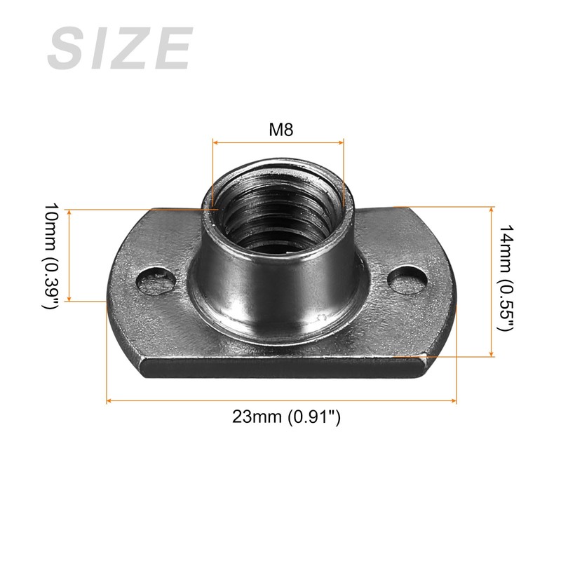METALLIXITY Spot Weld Nuts (M8) 25Pcs, Carbon Steel Double Tab