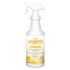 Wee Away All in One Pro Stain & Odor Remover, Enzyme Cleaner, Pet Urine Odor Eliminator for Home - Pet Mess Destroyer for Carpet & Furniture, Lemon Verbena Scent, 32 fl oz