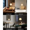 KDG Portables Cordless Table Lamp, Fabric Shade Desk Lamp, 4000mAh