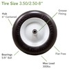Marathon 3.50/2.50-8" Flat Free Tire on Wheel, 6" Hub, 5/8"