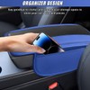 DUSCOKE Car Center Console Cover, Carbon Fiber Leather Car Armrest