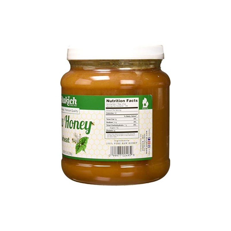 Stakich Buckwheat Antioxidant Raw Honey - Pure, Unprocessed, Unheated, Kosher