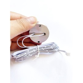 3 luces LED de disco de 1,5 W, 12 V, ultra finas, redondas, debajo del gabinete, luz blanca cálida 3000 k)