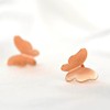 MadamLili - Schmetterlinge Ohrstecker Set - 925 Sterling Rosegold Vergoldet