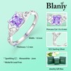 Blaniy Celtic Knot Ring 925 Sterling Silver Princess Cut Promise