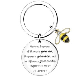 HULALA Retirement Gifts For Women Men New Job Gifts Leaving Gifts For Colleagues Teacher Nurse Friends May You Be Proud Of The Work You Do Keyring Keychain Key Rings Enjoy The Next Chapter Gifts