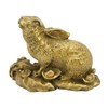 Bunny Statue Sturdy Brass Retro Look Fine Details Stable Durable