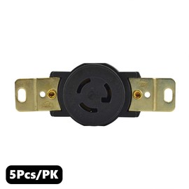 Superior Electric YGP022F Twist Lock Wall Mount Electrical Receptacle, 3P 15A 277V - NEMA L7-15R (5 Pack)