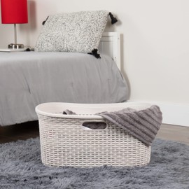 Mind Reader Basket Collection, Laundry Basket, 40 Liter (10kg/22lbs) Capacity, Cut Out Handles, Ventilated, Set of 2, 23"L x 14.5"W x 11"H, Gray