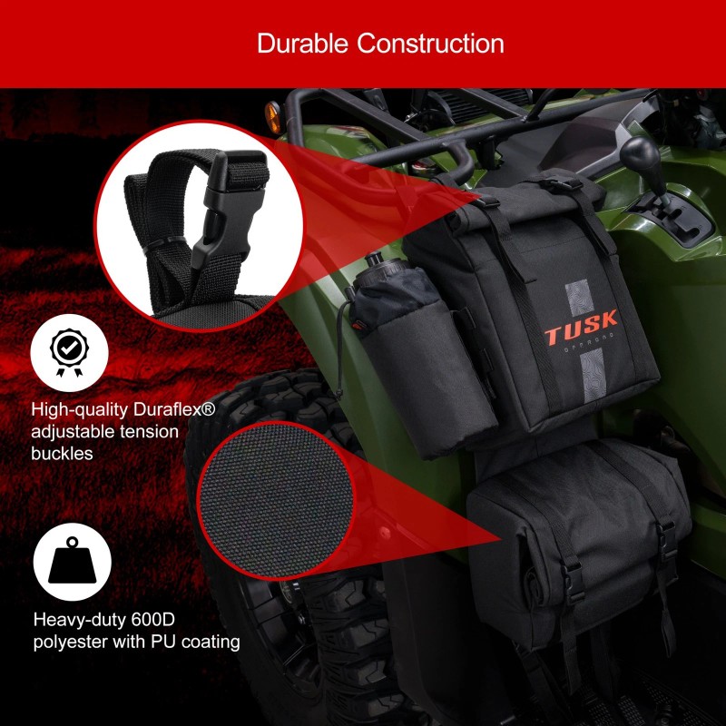 Tusk Trail Runner Zipperless ATV Off Road Fender Bag Black
