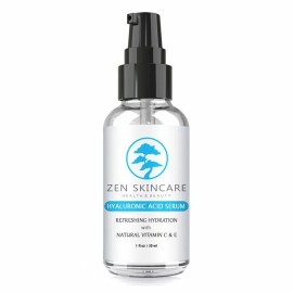 Zen Skin Care Anti-Aging Hyaluronic Acid Serum with Vitamin C & E - 1 fl oz