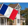 Large France Flag,3x5 FT French 75D Outdoor Banner,Frenchman Decor for