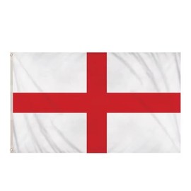 Large St George England Flag 5ft x 3ft (152cm x 91cm) Durable English Flag with Metal Grommets for Easy Hanging Indoor & Outdoor Use for World Cup Euros Football Rugby Parties & Celebrations