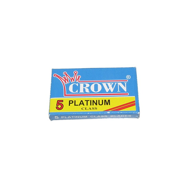 Crown Platinum Double Edge Safety Razor Blades, 100 blades (20x5)