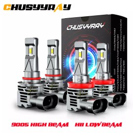 CHUSYYRAY For Peterbilt 579 587 Trucks LED Headlight Kit 4 Bulbs High / Low Beam white