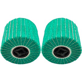 JONAS C 2 Pcs 240 Grit Burnishing Polishing Flap Wheel Drum, 4.7" x 4" Abrasive Wire Drawing Sanding Wheel Drum, Surface Conditioning Tool Drum for Surface Treatment of Metal, Wood, Plastic