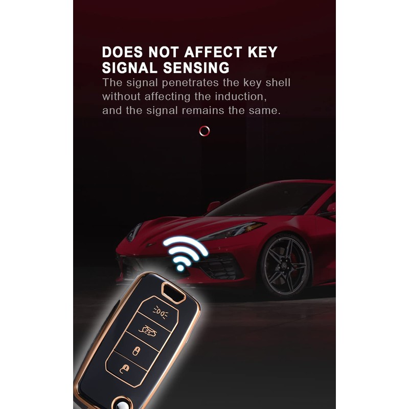 KUNIO Key Case Fits Jeep Compass Renegade TPU Car Key