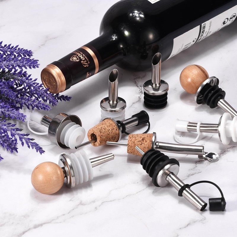 uxcell Stainless Steel Bottle Pourers, 2Pcs Auto Flip Olive Oil