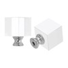 PATIKIL 39mm Lamp Shade Finial, 2 Pcs Cube Crystal Lamp