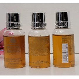 Molton Brown 3 pk MOLTON BROWN Heavenly Gingerlily Bath and Shower Gel 1 FL OZ TRAVEL SIZE