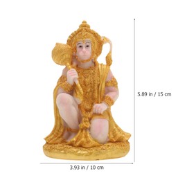 HOMSFOU Hindu Ramayana Statue God Lord Flying Figurine India Idol Murti Pooja Sculpture Devotee Lord Rama Shrine Buddha for Home Temple Mandir Decor