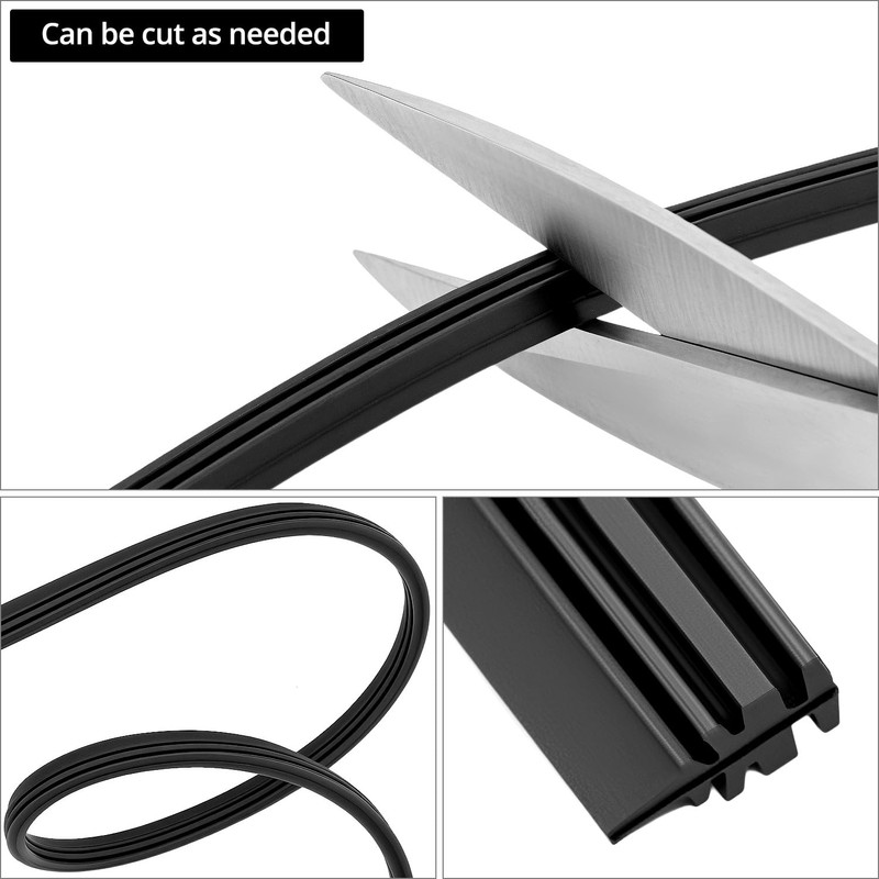 QWORK® Pack of 8 Windscreen Wipers Rubber, Universal Wiper Rubber,