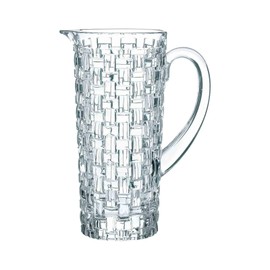 Nachtmann Bossa Nova Collection Glass Pitcher, 40-Ounce, Made of Crystal, Clear, Water Carafe with Handle, Serve Soft Drinks, Lemonade, or Cocktails, Dishwasher Safe