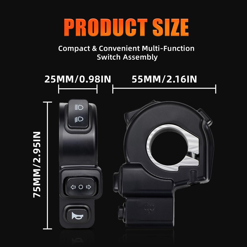 CHANGCHENG Headlight ON/Off Switch Electric Dirt Bike Switch Assembly for