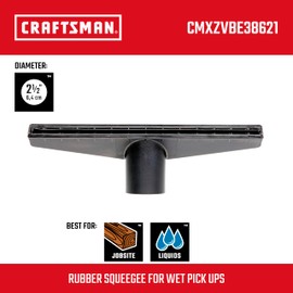 CRAFTSMAN CMXZVBE38621 2-1/2 in. Wet Nozzle Wet Dry Vac Attachment, Industrial-Grade Shop Vacuum Accessory for Cleaning Larger Liquid Messes, Fits 2-1/2 in. Hose Diameter