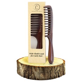 Controlled Chaos Peachwood Anti Static Detangling Comb for Curly Hair Scalp Massaging Comb for Men, Women & Kids