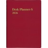 Hakubunkan Notebook 2026 A5 Weekly Desk Planner with Spin, Red