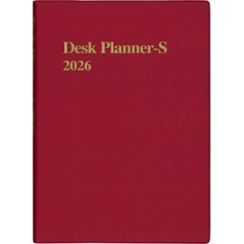 Hakubunkan Notebook 2026 A5 Weekly Desk Planner with Spin, Red No.153 (Starts January 2026)