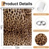 Brown Leopard Shower Curtain Cheetah Animal Print Blackout Polyester Machine