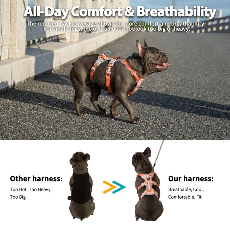 Huntboo Escape Proof Dog Harness, Escape Artist Harness, Fully Reflective