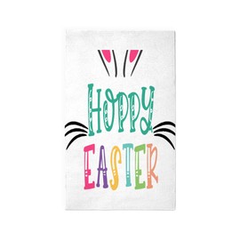 CafePress Hoppy Easter Area Rug Decorative Area Rug, Fabric Throw Rug